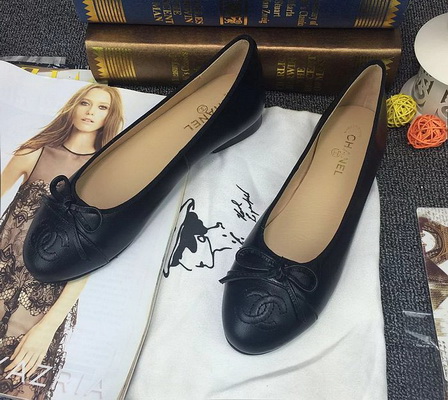 CHANEL Shallow mouth flat shoes Women--075